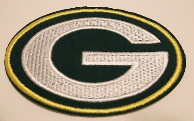 Green Bay Packers Embroidered Applique Helmet PATCH~3 5/8'' x 2 1/2''~Iron Sew On