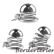 Stainless Steel Male Chastity Device Short Cage for Men Metal Locking Belt