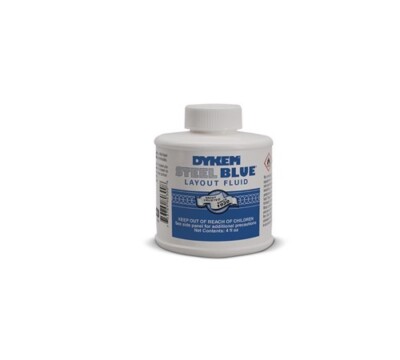 Dykem Steel Blue Layout Fluid #80300, 4oz, Brush in Cap, 1 EACH, Free Shipping