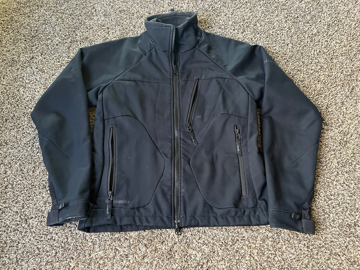 Columbia Titanium Womens Medium Black Softshell Jacket Fleece 