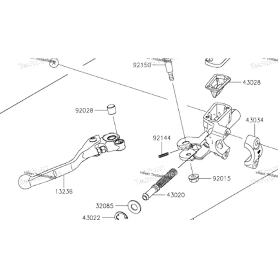 Palancas de embrague de freno pivotante para KAWASAKI KX 250/X 2021-2024 KX 450/X/SR 2022-2023 Foto 4 de 4