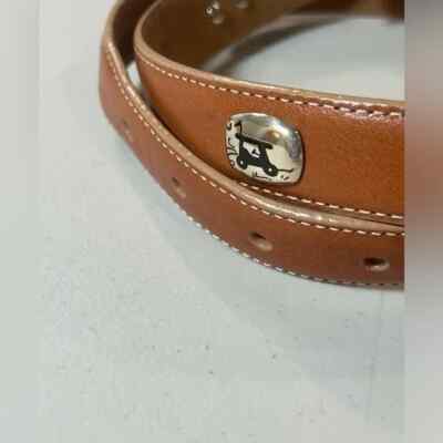 Brighton Women’s Leather Belt Golf Medallion Brown Leather USA Belt Brighton Brighton Women main image 4