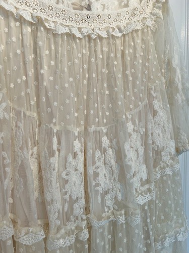 Mini Vestido de Encaje Amanecer SPELL & THE GYPSY COLLECTIVE Marfil Talla Pequeña EE. UU. 2-8. RARO! - Imagen 8 de 9
