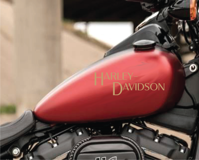Harley Vintage Logo Vinyl Decal - Motorcycle Helmet - Decal - Harley