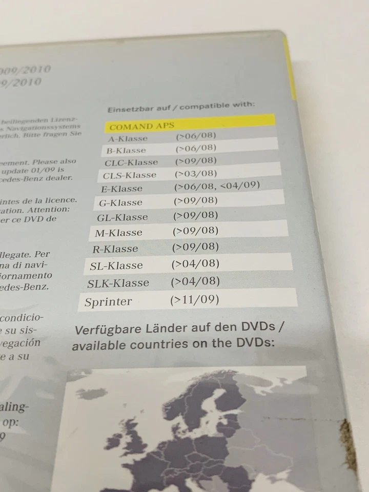 Original Mercedes-Benz Europa Navigation-DVD Command APS 2009/10 A2198271059 - Bild 4 von 4
