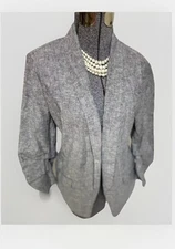 NEW 7th Avenue Blazer Size L Jacket Business Suit Separates Linen & Cotton  $89