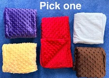 Minky Newborn Baby blanket - 2 layer - Red-Yellow-Brown-Purple-Blue - Handmade