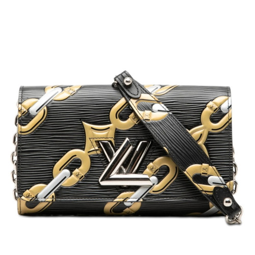 Louis Vuitton Epi Portefeuille Twist Chain Shoulder Bag M67229 Bla... GZl1ihwg