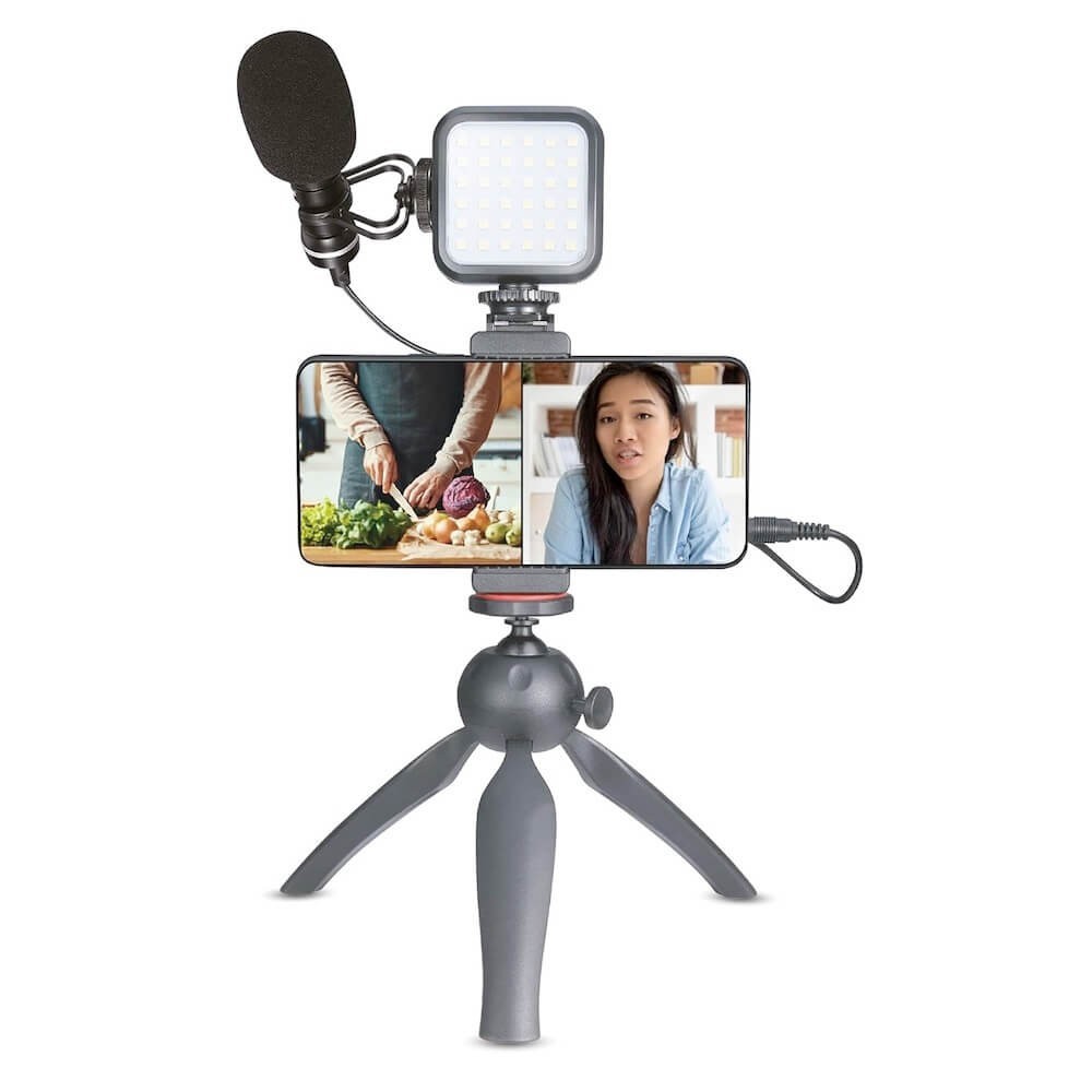 XQISIT Social Media Recording Kit (black) 4 in 1 kit free uk delivery