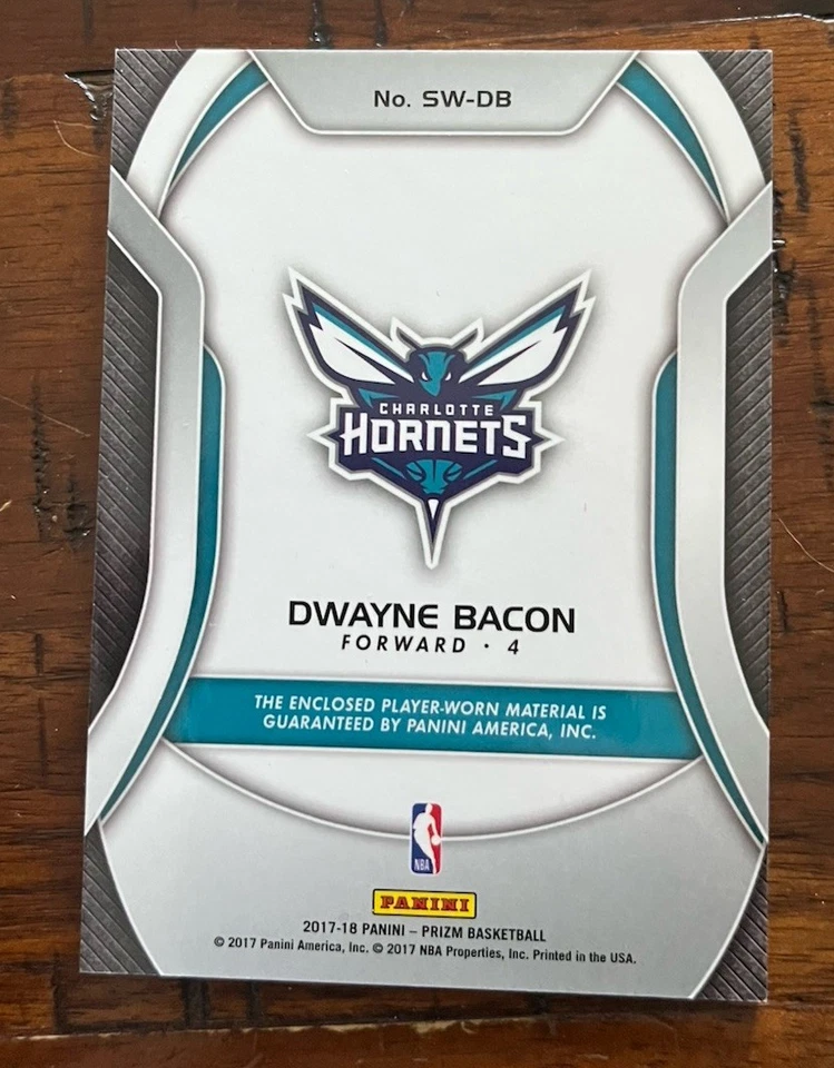 2017-18 Panini Prizm - Sensational Swatches Dwayne Bacon #SW-DB (MEM, RC) - Image 2 of 2
