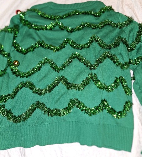 Tipsy Elfen Weihnachten Ugly Sweater Girlande Ornamente Gr. Large Pullover XXL 2XL - Bild 8 von 10