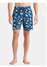 George Men's Novelty Pockets Swim Trunks 7" Inseam Navy Sea Turtle 3XL 48-50