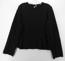 & Other Stories Top Women Medium Black Atelier Shirt Pullover T Tee Minimalist