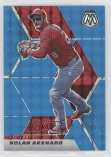 2021 Panini Mosaic Fluorescent Blue Mosaic Prizm 15/15 Nolan Arenado #34 0xx9
