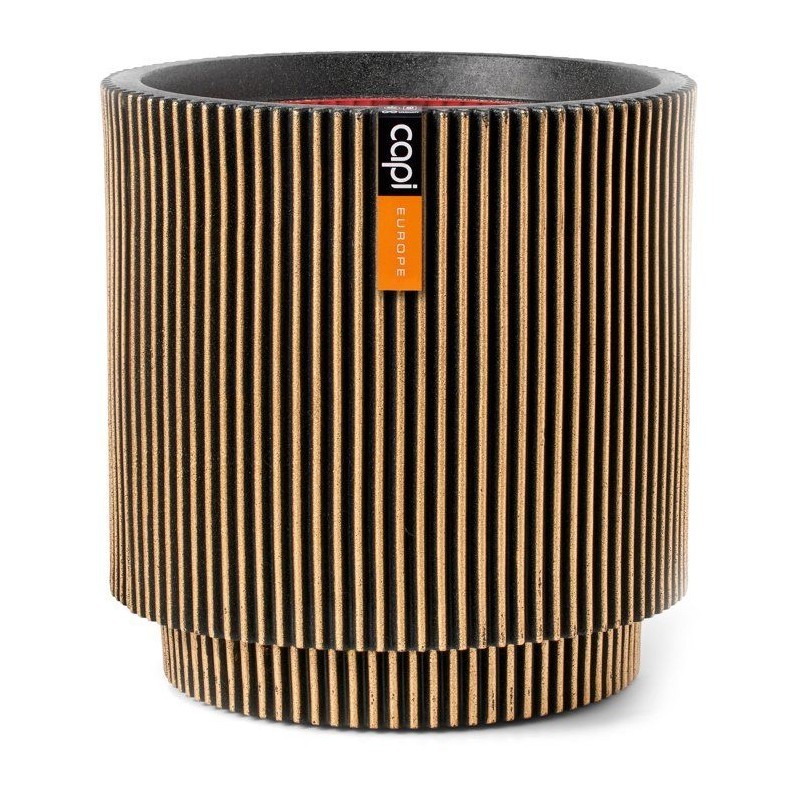 Vase cylindre CAPI EUROPE Groove 36x38 cm : valorisez enfin vos grandes plantes