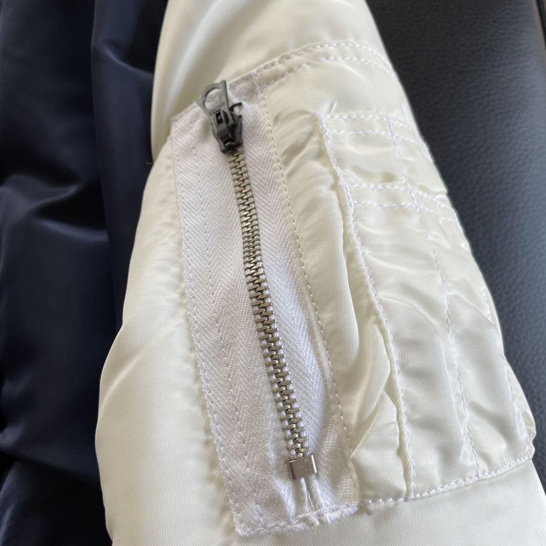 ジャケット・アウター ganryu comme des garcons AD2015 wool ma1 USED GANRYU MA-1 STYLE JACKET NAVY COMME DES GARCONS UNUSED