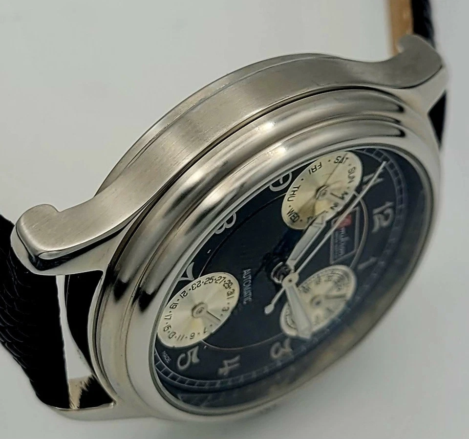 Omikron 3825-SS Edición Limitada 1/500 Hecho en Suiza Automático 21 Joyas LM-196 38mm Nuevo Foto 4 de 4