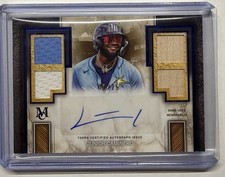 Topps 2025 Museum Collection Junior Caminero Quad Relic Autograph /25