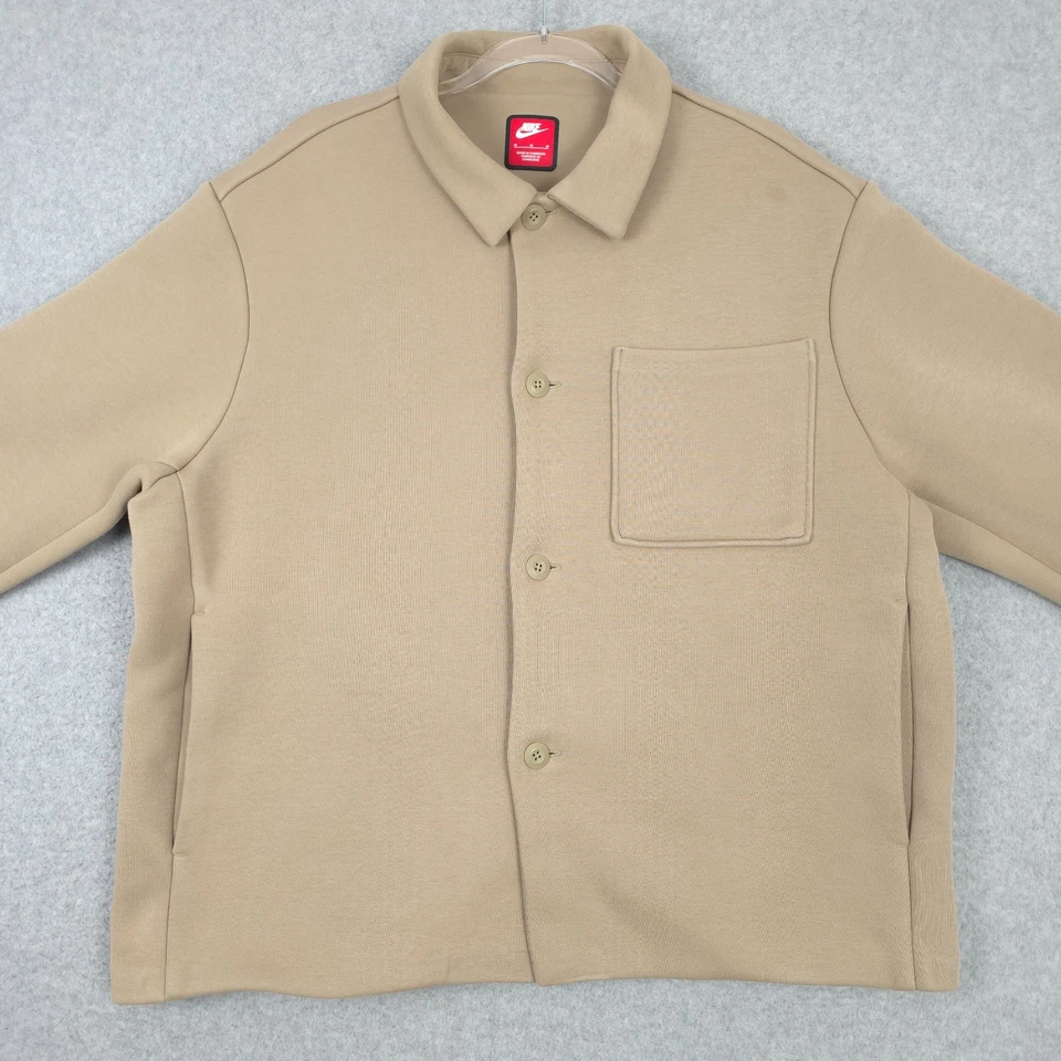 Chaqueta Nike Para Hombre Mediana Marrón Tecnología Polar Reimaginada Gran Tamaño Chaqueta Informal Foto 3 de 4