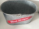 collectible Red Stripe beer metal tin bucket w/ handle man cave barware bar — photo 4