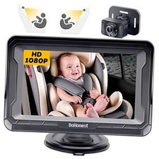 Baby Car Camera HD 1080P - Rear-Facing Car Baby Monitor with Night Vision,