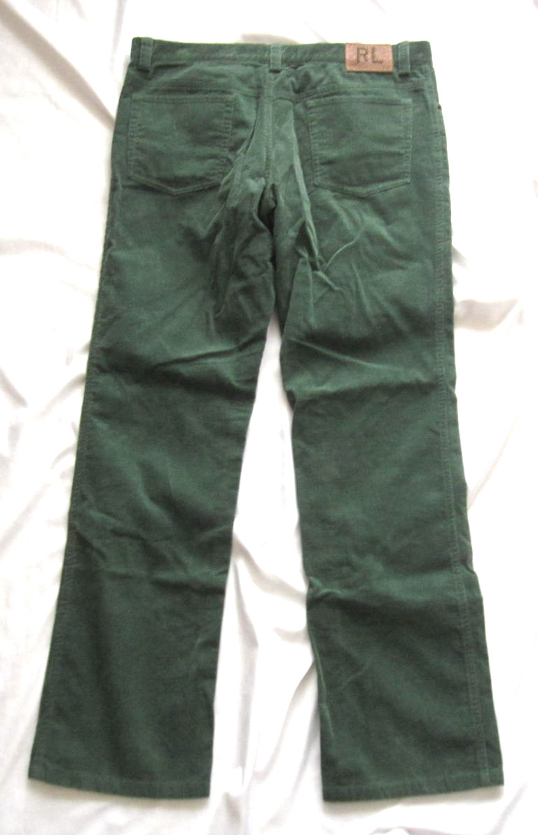 Y2K Vintage Ralph Lauren RL Corduroy Pants Women Cotton Wide Leg Sz 14 (WP375) thumbnail 10