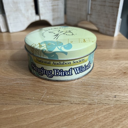 (143). Audubon National Society Singing Bird EMPTY WATCH TIN - Picture 1 of 9