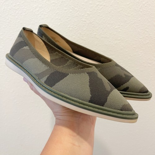 Louise Et Cie grün Camouflage waschbar Strick spitz zulaufend Slipper Celete Ballerinas Größe 5 - Bild 3 von 8