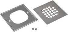 Oatey 42337 Square Snap-In Shower Strainer w/ Ring - Brushed Nickel - NEW