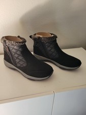 Easy Spirit Women's Vance Faux Fur Zip Up Ankle Boots Black Gray Size 7M New