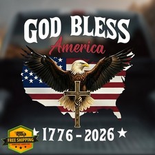 2PC USA 250th Anniversary Car Window Decal Sticker 1776-2026 Eagle