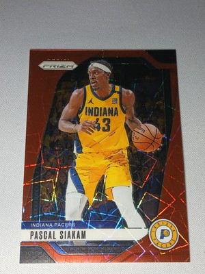 2024-25 Panini Prizm #62 Pascal Siakam Prizms Red Lazer #/35 Indiana Pacers