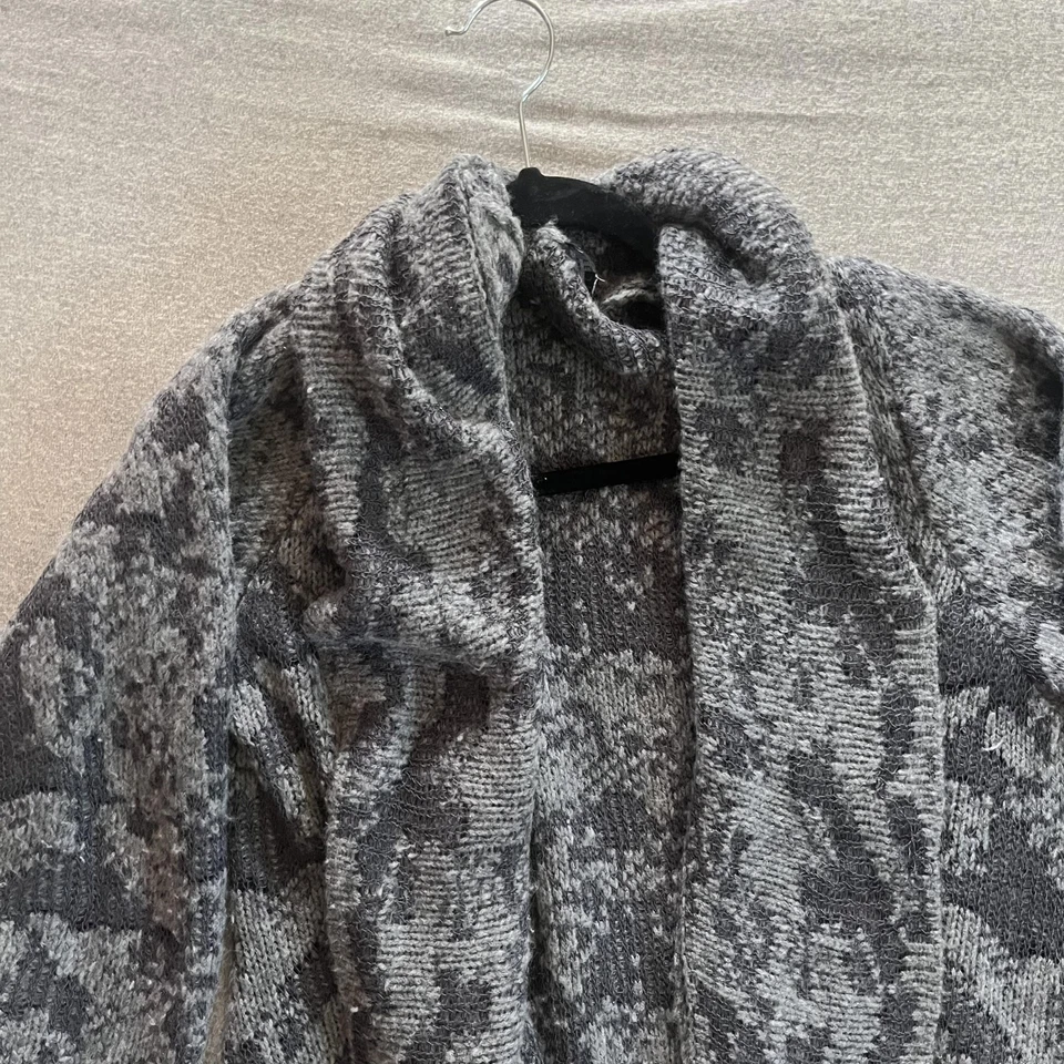 Suéter Eileen Fisher Mujer Grande Camuflado Tejido Cárdigan Abierto Lana Lino Mezcla Camel Foto 3 de 4