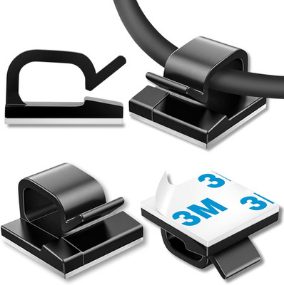 100 clips para cables organizador de cables adhesivo soporte para cables clip