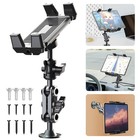 Heavy-Duty Tablet Car Mount 360°Adjustable Arm Metal Drill Base for iPad Samsung
