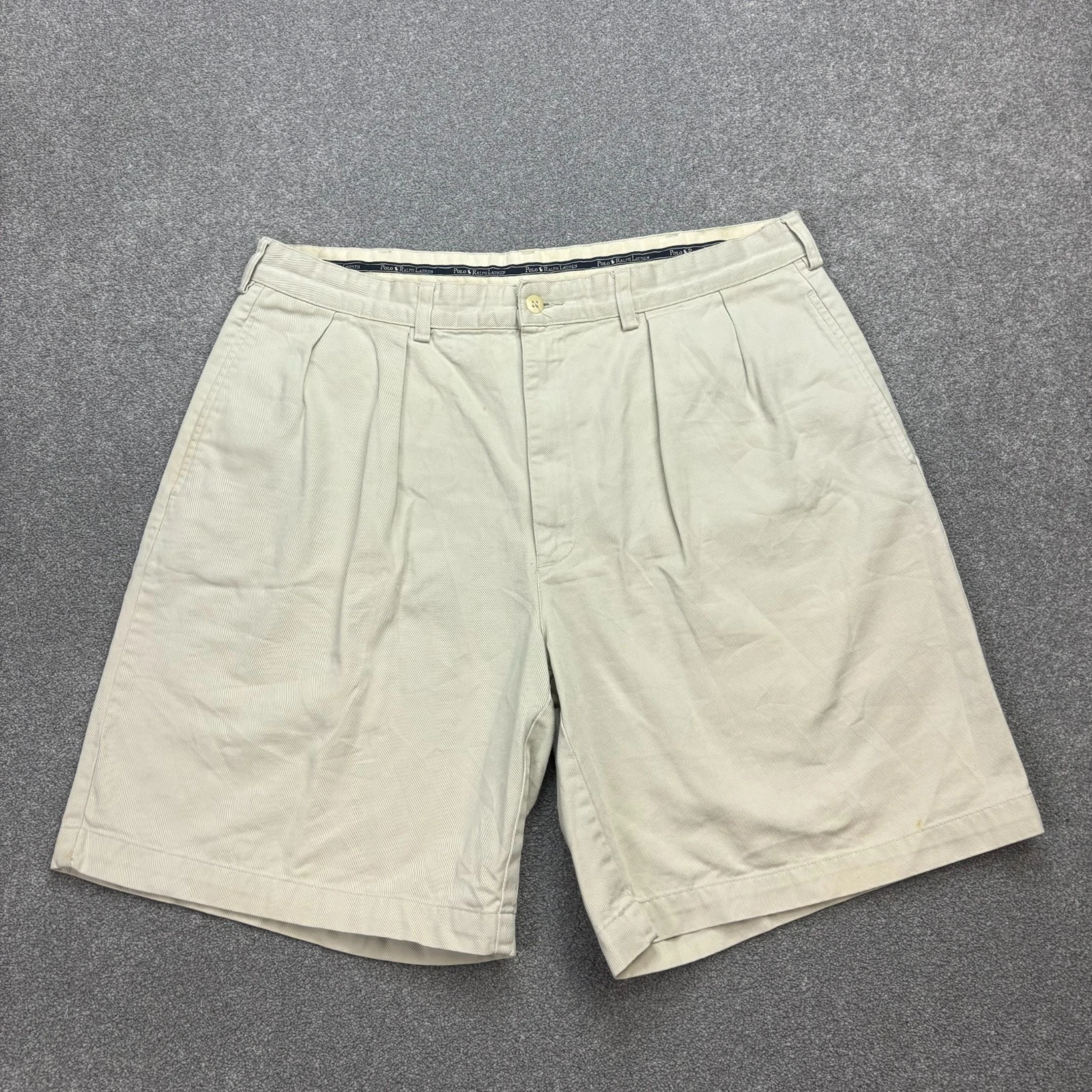 Polo Ralph Lauren Shorts Adult Waist 34 Brown Classic Canvas Retro USA Men*