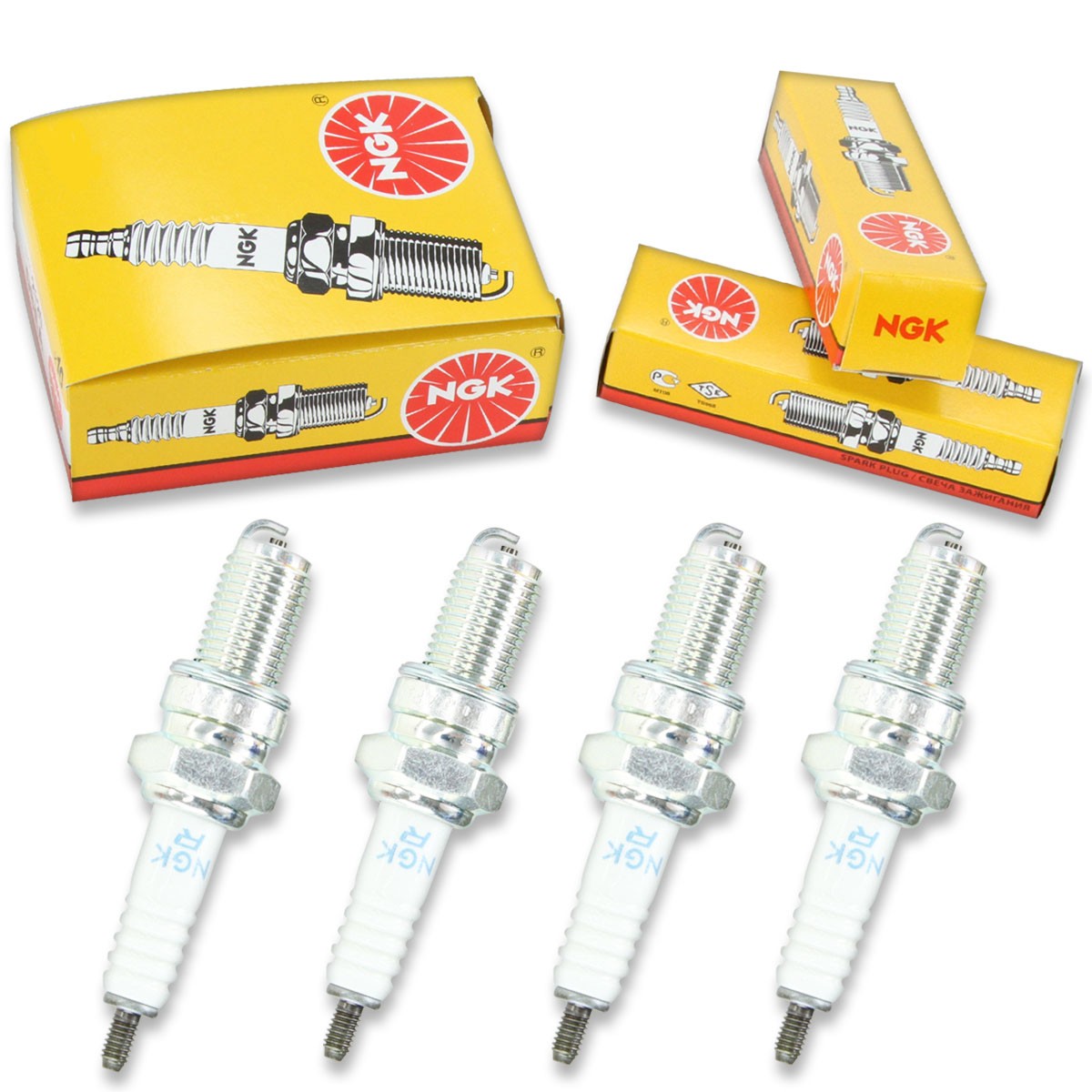 4pcs 2011 Suzuki TU250 NGK Standard Spark Plugs 249cc 15ci Kit Set Engine gl