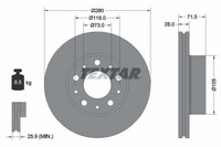 2X Textar Bremsscheibe Bremsscheiben Satz Bremsen PRO Vorne 92286103