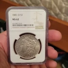 1881 Morgan Silver Dollar New  Orleans mint    MS 62 NGC graded