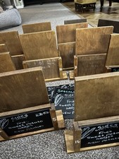 13 Wooden Table Number & Napkin Holders with Chalkboard Café / Restaurant Signs