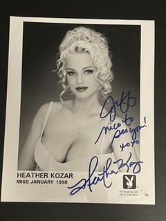 HEATHER KOZAR SIGNED 8 X 10 PHOTO PLAYBOY PROMO PLAYMATE JANUARY 1998