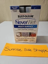 Never Wet Rust-Oleum Multi-Surface Waterproofing Repelling Kit Frosted Clear NEW