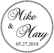 Custom Wedding Embosser - Personalize with Name and Date- Hand-Held Embosser