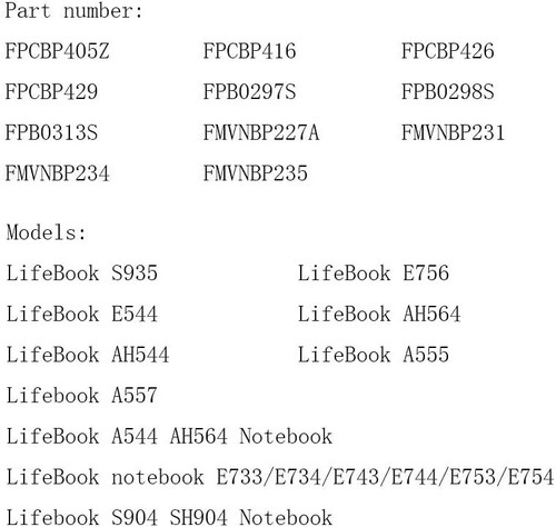 10.8V 56WH FMVNBP227A FPCBP416 FPCBP429 Battery for Fujitsu LifeBook A544 A555 - 第 6/6 張圖片