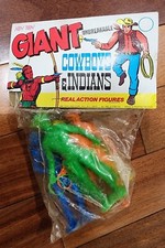 Vtg Giant Toy Cowboys  Indians - MIP