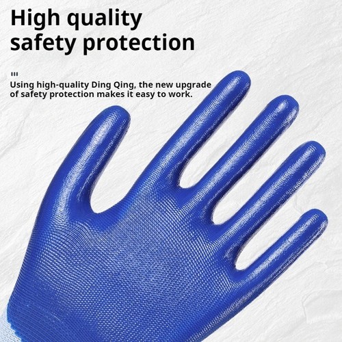 10 Pairs Nitrile Work Glove Safety Hand Cool Summer Outdoor Works Wear Gloves AU - Picture 4 of 17