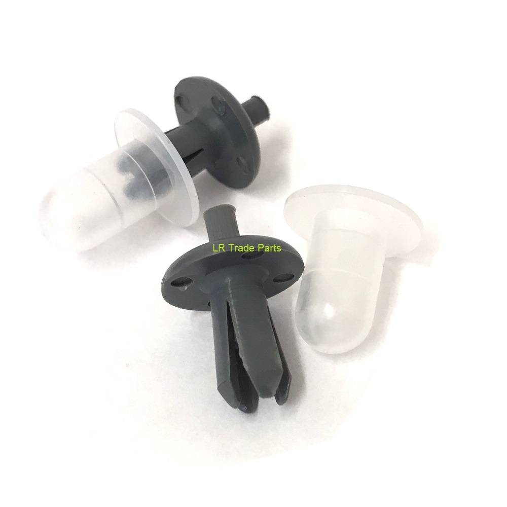 LAND ROVER DEFENDER NEW GREY INTERIOR DOOR CARD TRIM CLIPS & SNAP SAC