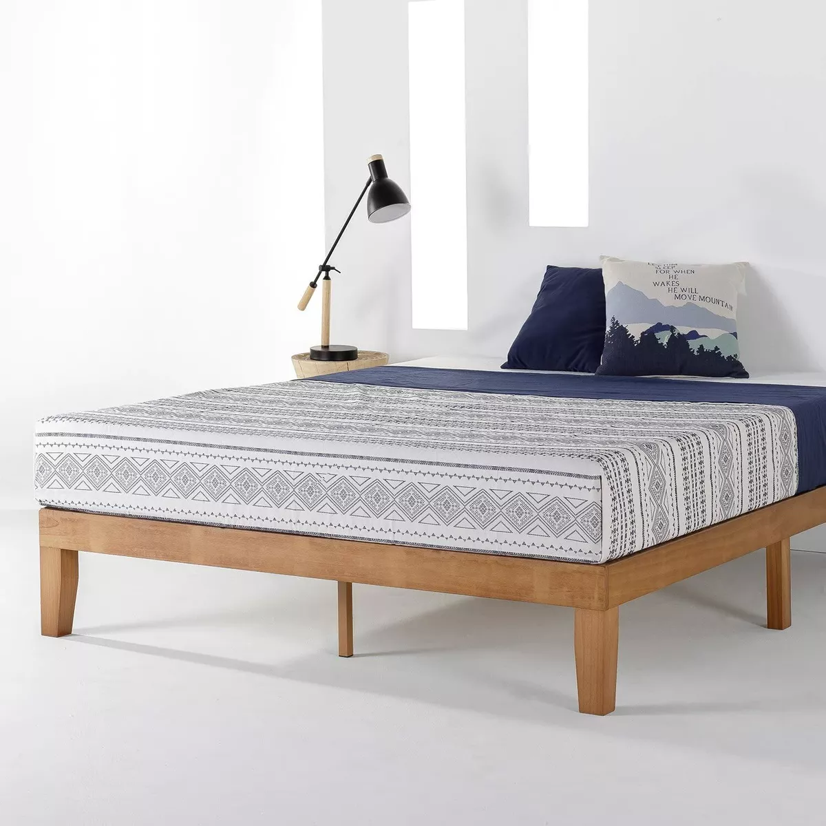 Mellow naturalista classic 12 inch solid on sale wood platform bed wooden slats