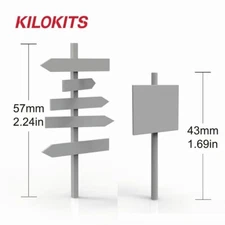 KILOKITS 1/35 Plastic Military Road Signs Diorama Model Building Accessories