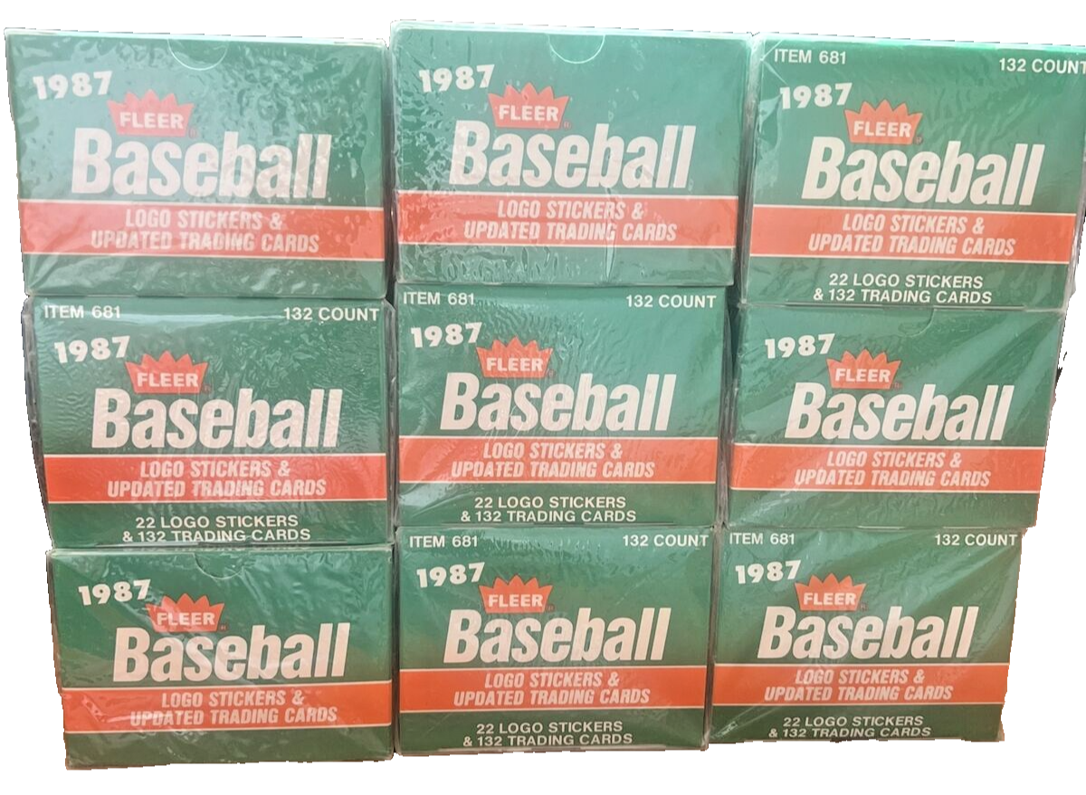 Lot Of (9) 1987 Fleer UPDATE Factory SEALED Baseball CARD Set w